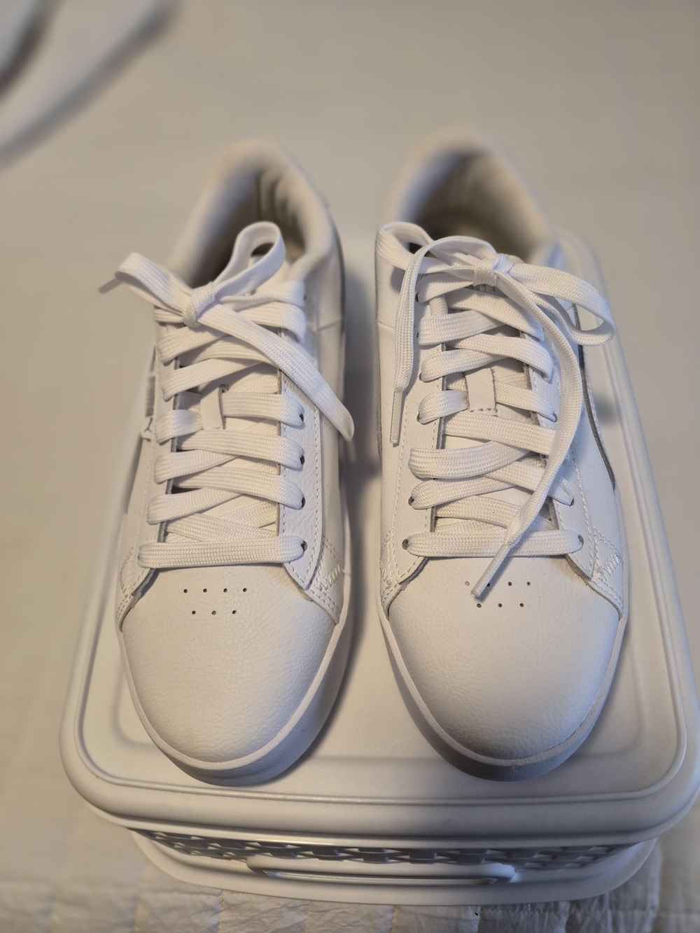 Puma Women's All-White Low-Top Athletic Sneakers